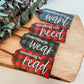 Mindful Gifting Tags | Want, Need, Wear, Read Tags | Printed Buffalo Plaid