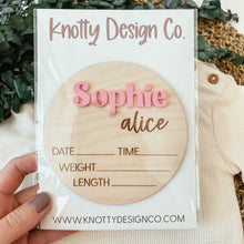 Load image into Gallery viewer, 3D Birth Announcement Sign