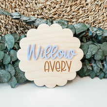 Load image into Gallery viewer, 3D Birth Announcement Sign - Scallop