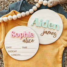 Load image into Gallery viewer, 3D Birth Announcement Sign