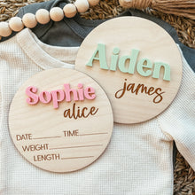 Load image into Gallery viewer, 3D Birth Announcement Sign