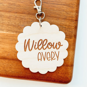 Personalized Scallop Bag Tag