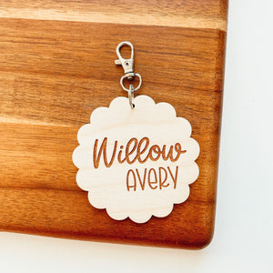 Personalized Scallop Bag Tag
