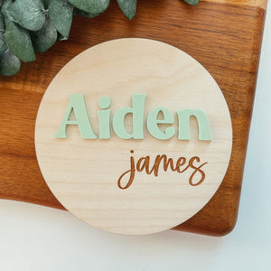 3D Birth Announcement Sign