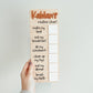 Personalized Magnetic Chore Chart