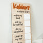 Personalized Magnetic Chore Chart