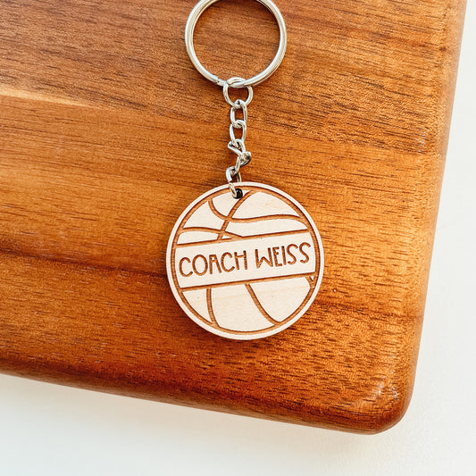 Personalized Basketball Keychain