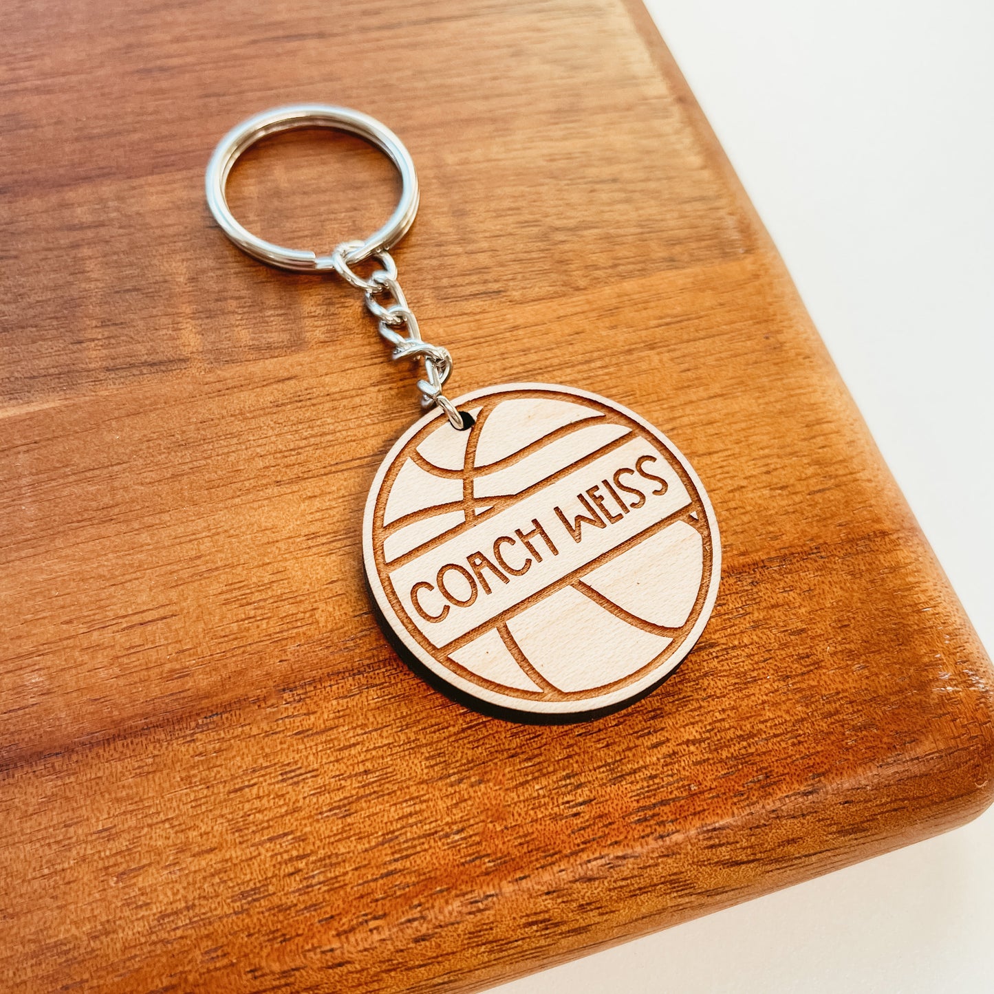 Personalized Basketball Keychain