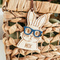 Bunny With Glasses Easter Tag