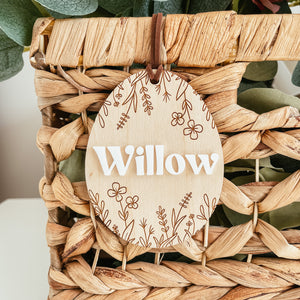 3D Wild Flower Easter Egg Tag
