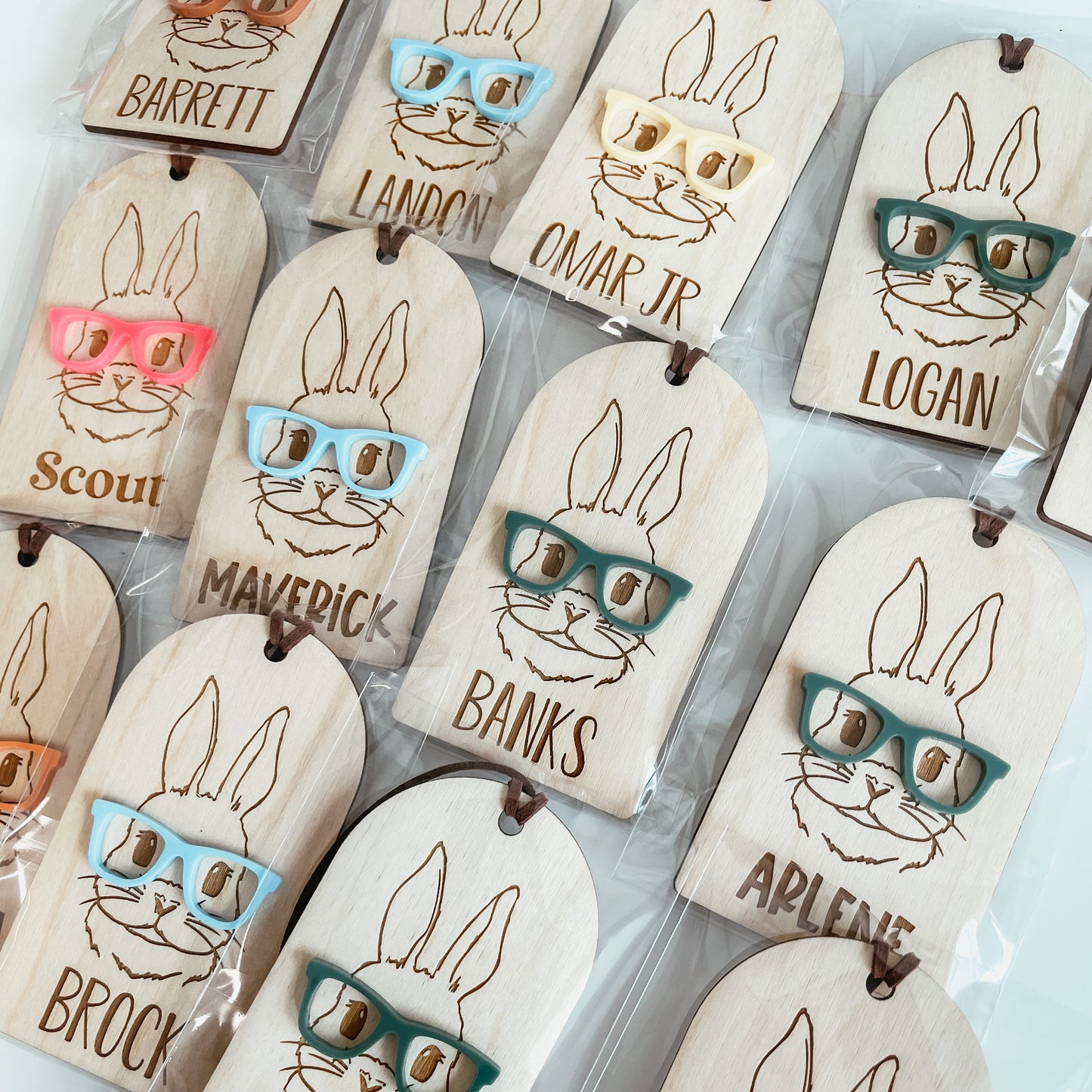 Bunny With Glasses Arch Easter Tag