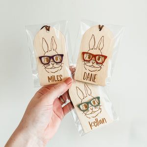Bunny With Glasses Arch Easter Tag