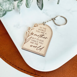 To The World You Are A Mother Keychain