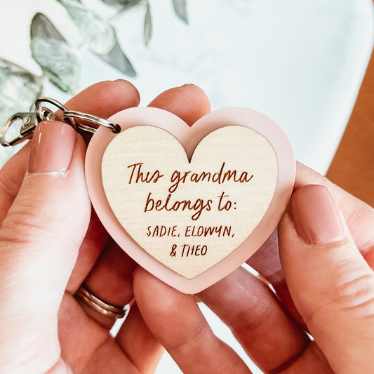 Personalized Heart Keychain