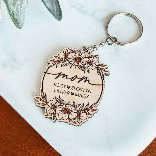 Personalized Mom Keychain