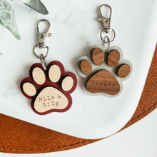 Load image into Gallery viewer, Personalized Paw Print Keychain