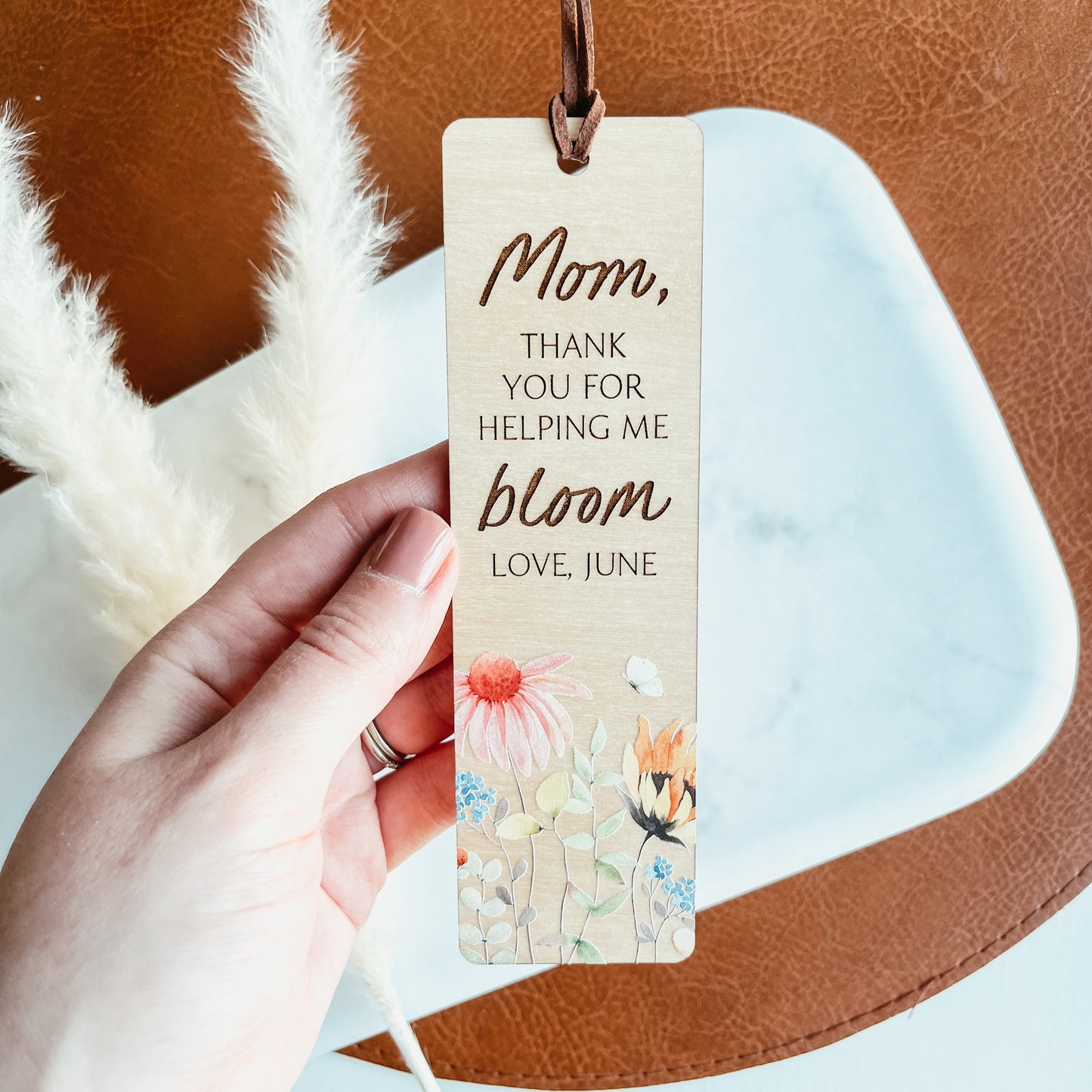 Mom Thank You For Helping Me/Us Bloom Bookmark