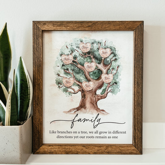 Family Tree Framed Sign (Two Quotes Available)