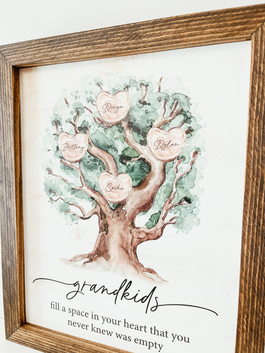 Family Tree Framed Sign (Two Quotes Available)