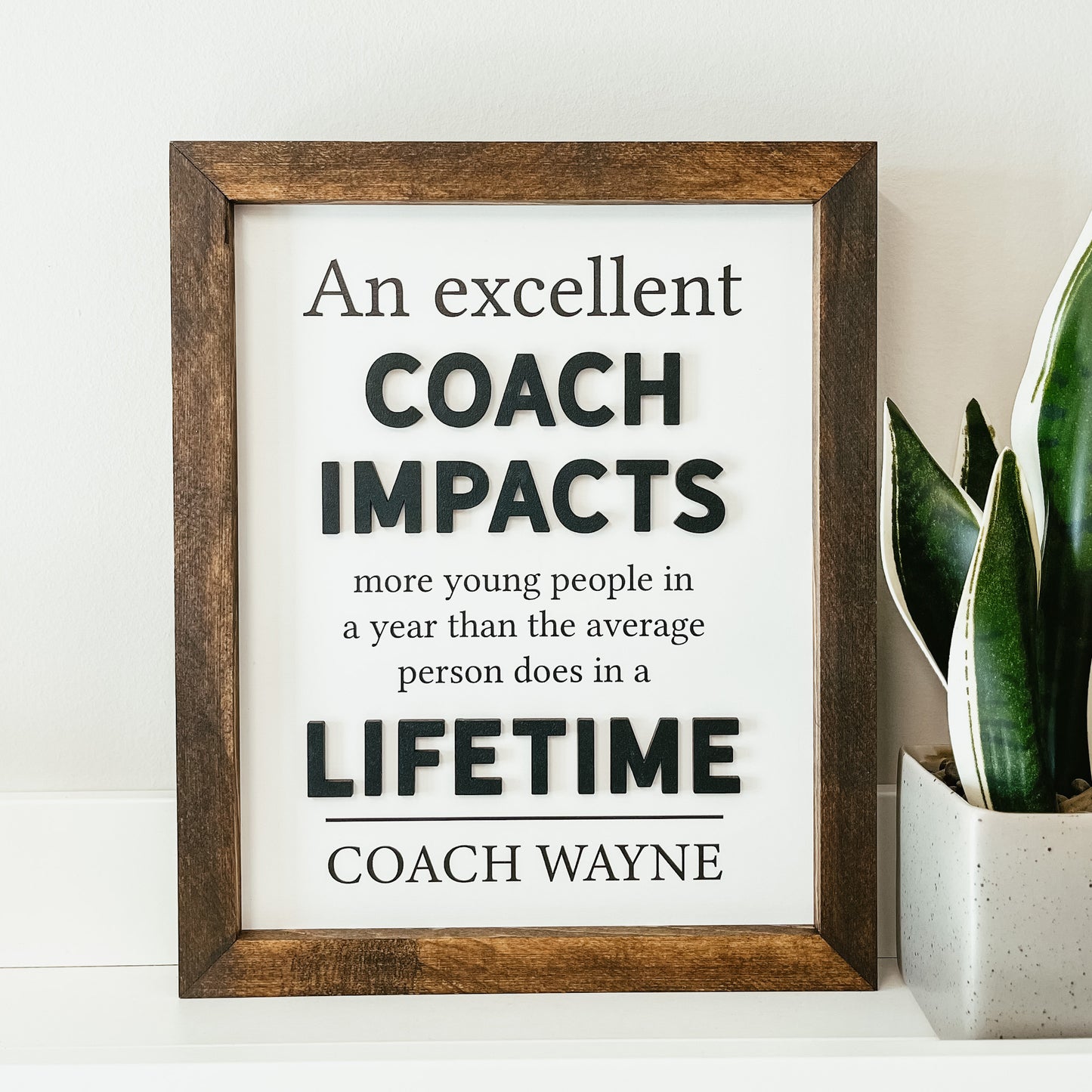 Custom Coach Framed Sign