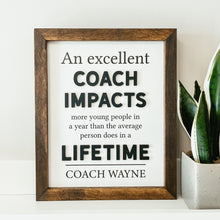 Load image into Gallery viewer, Custom Coach Framed Sign