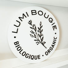 Load image into Gallery viewer, Black &amp; White 3D Logo Round