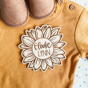 Baby Birth Announcement Sign - Sunflower