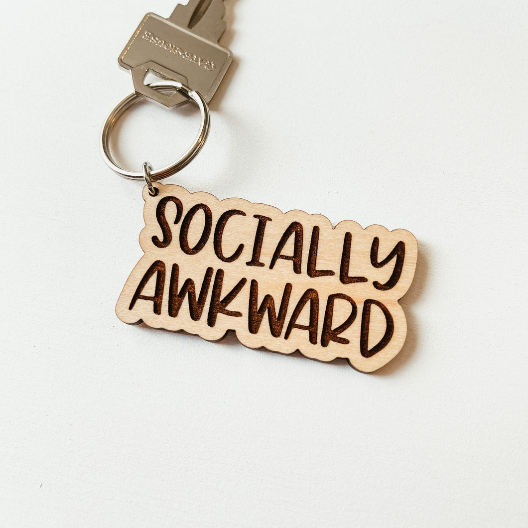 Socially Awkward Keychain