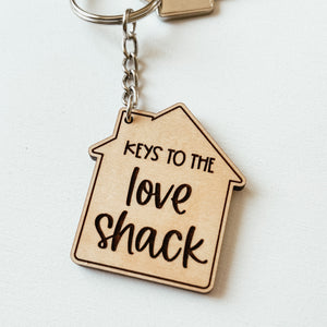 Keys To The Love Shack Keychain