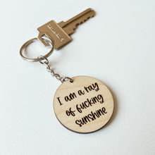 Load image into Gallery viewer, Ray of Fucking Sunshine Keychain