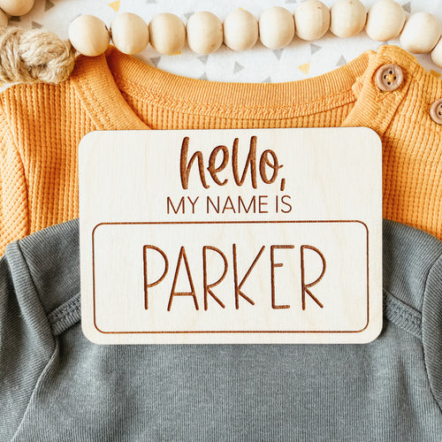 Baby Birth Announcement Sign - Name Tag