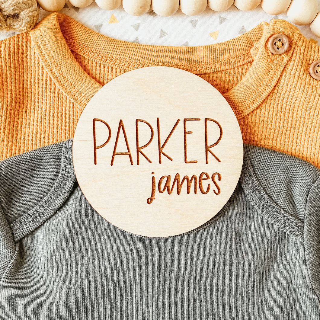 Baby Birth Announcement Sign - Simple Two Name