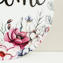 Load image into Gallery viewer, Welcome Floral 3D Round