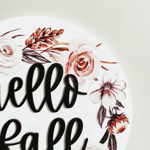 Hello Fall 3D Round