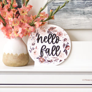 Hello Fall 3D Round