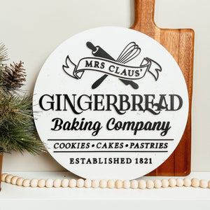 Mrs. Claus' Gingerbread Baking Company Round