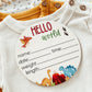 Baby Birth Announcement Sign - Wooden Dinosaurs