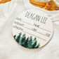Baby Birth Announcement Sign - Wooden Forest