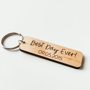 Custom Best Day Ever Keychain