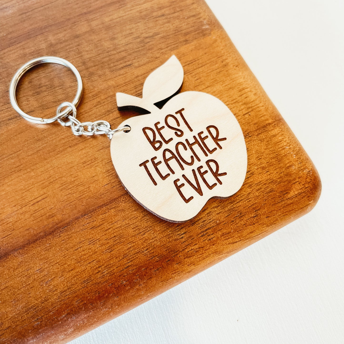 Teacher Apple Keychain