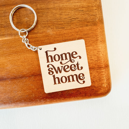 Home Sweet Home Square Keychain