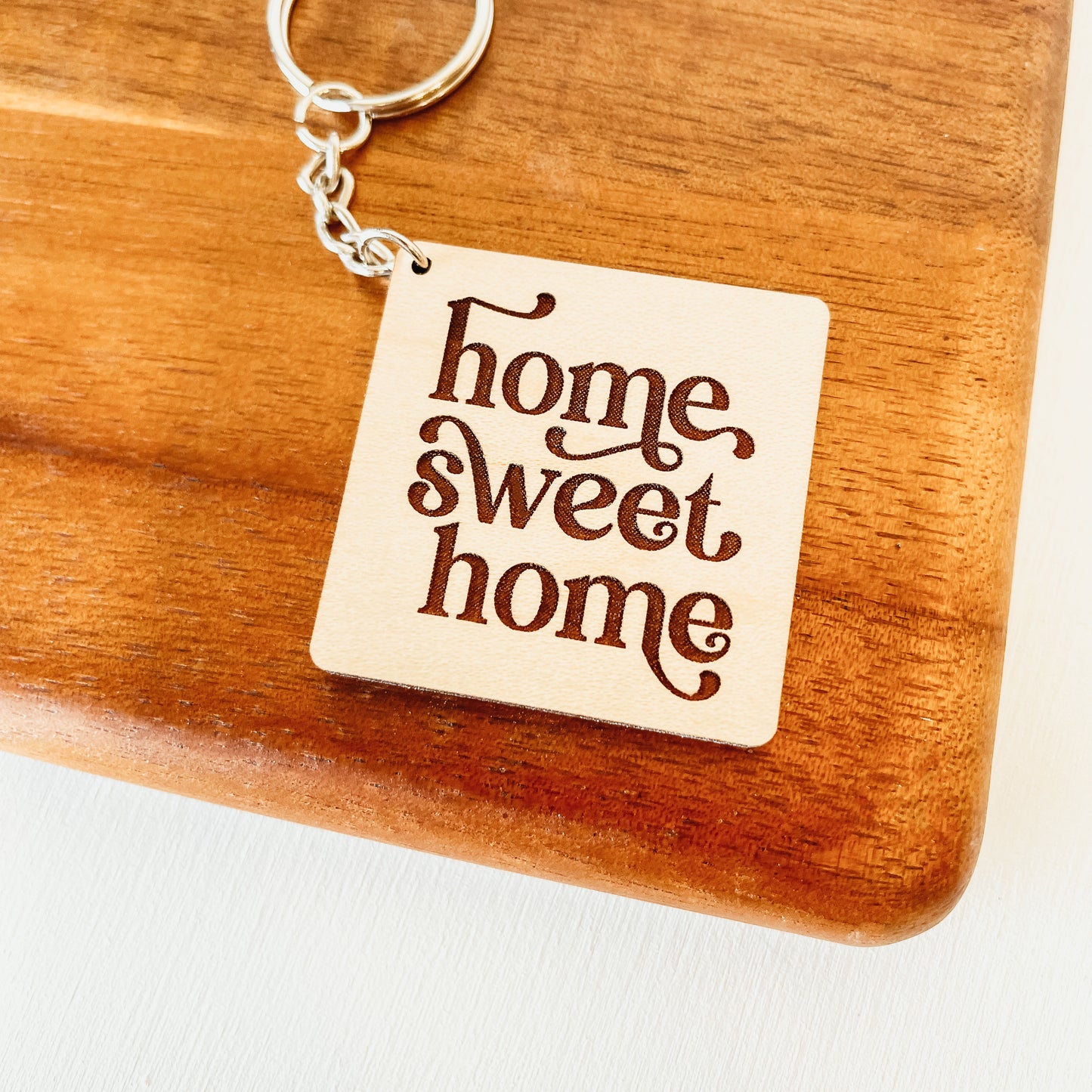 Home Sweet Home Square Keychain