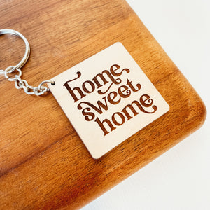 Home Sweet Home Square Keychain