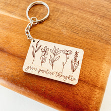 Load image into Gallery viewer, Grow Positive Thoughts Keychain