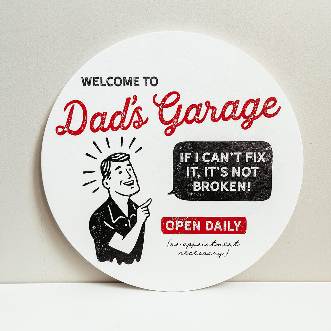 Dad's Garage Round (Customizable)