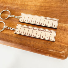 Load image into Gallery viewer, Dad or Grandpa Ruler Keychain