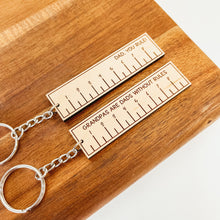 Load image into Gallery viewer, Dad or Grandpa Ruler Keychain