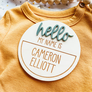 Baby Birth Announcement Sign - 3D Hello