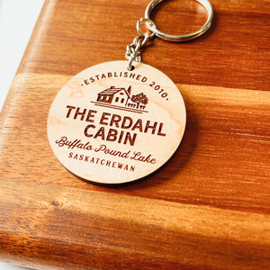 Personalized Cabin Keychain