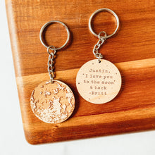 Load image into Gallery viewer, I Love You To The Moon And Back Keychain